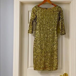 Gold sequin dress